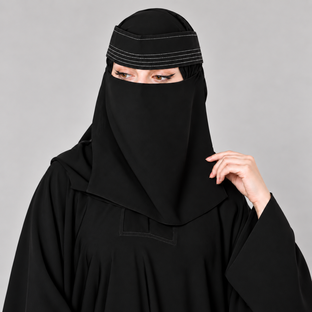 Silver Pintex Saudi Niqab Main image