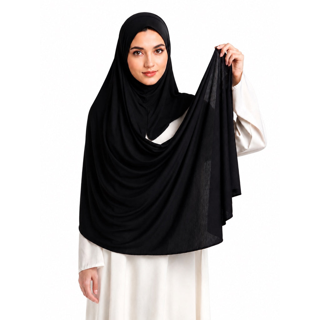 Flower Logo Premium Jersey Instant Hijab
