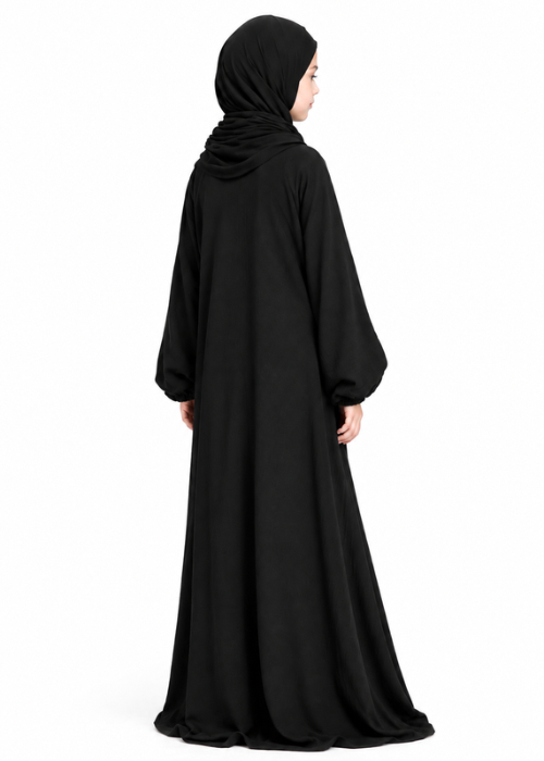 Junior Black Premium Jersey Instant Hijab