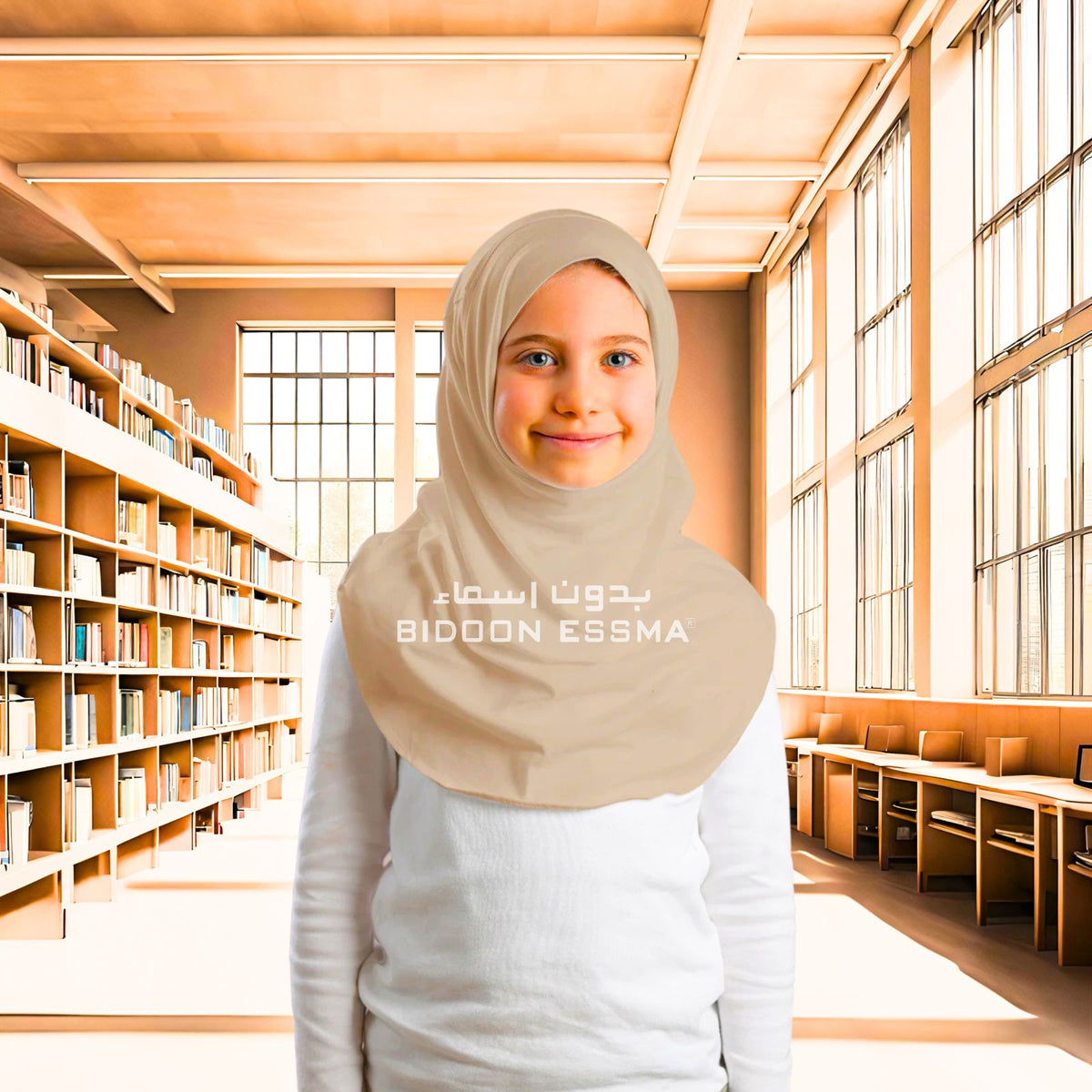 Beige Al Amira Short Hijab