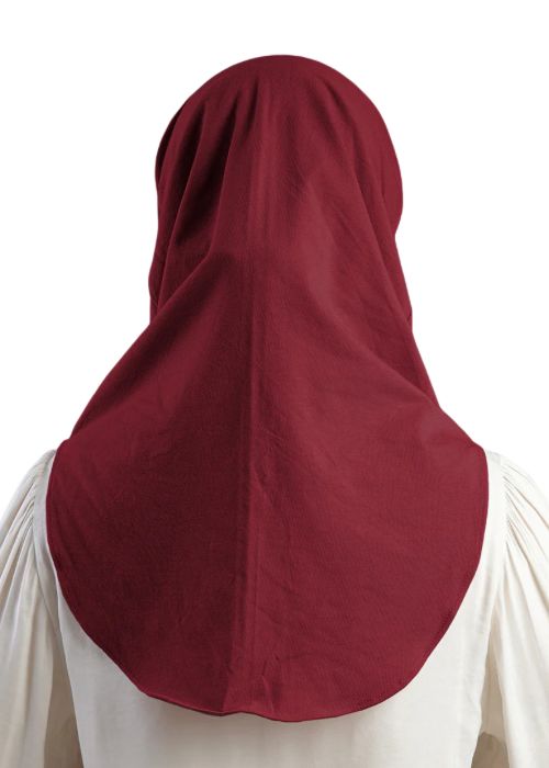 Al Amira Arabic Saudi Hijab-Plain Jersey Cotton  Red