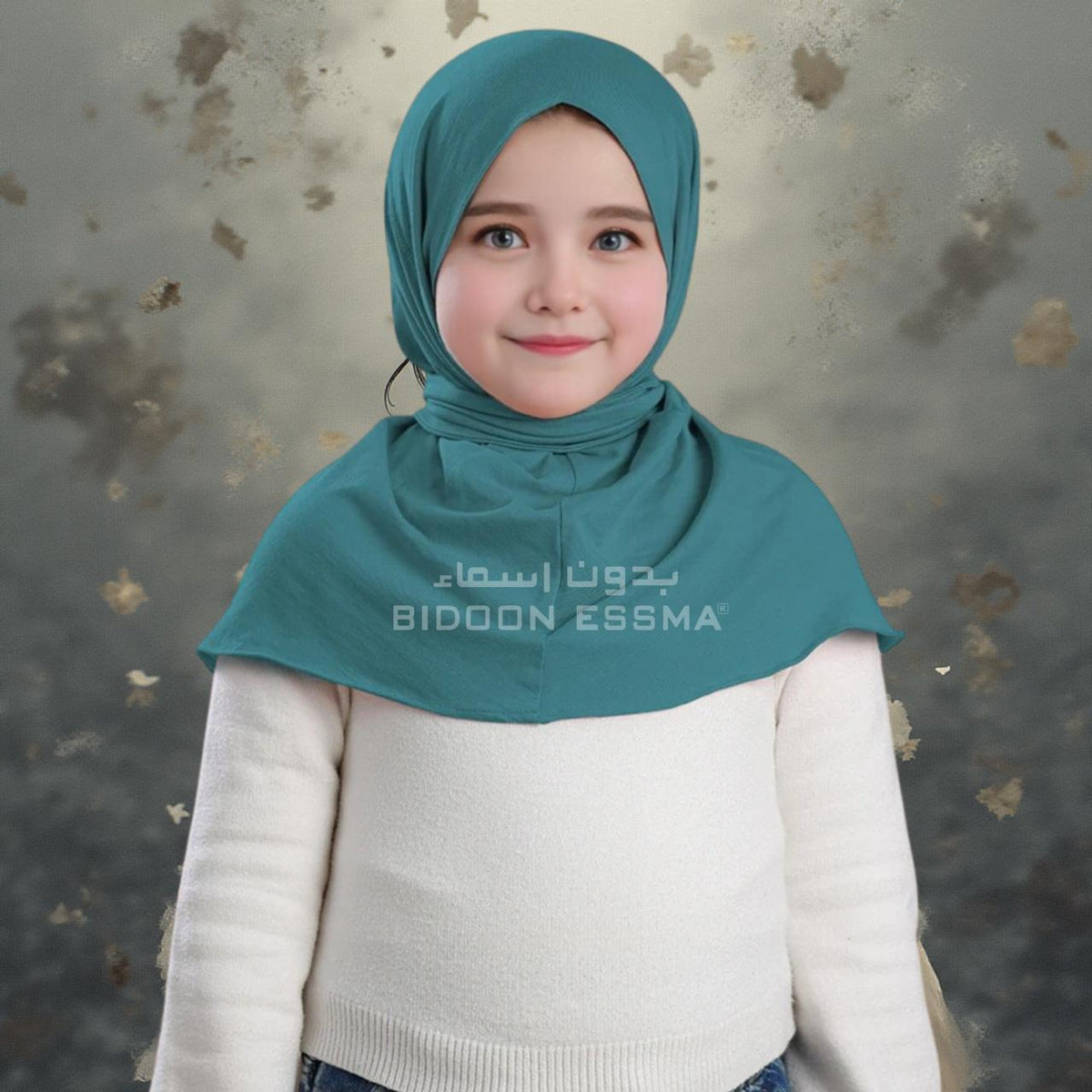 Light Blue Snap Hijab for Girls