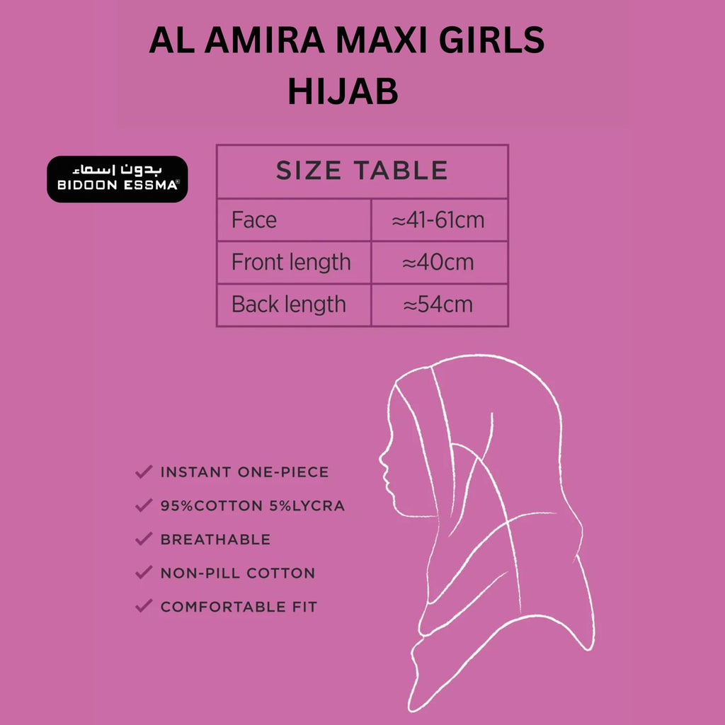 Navy Blue Al Amira Maxi Hijab