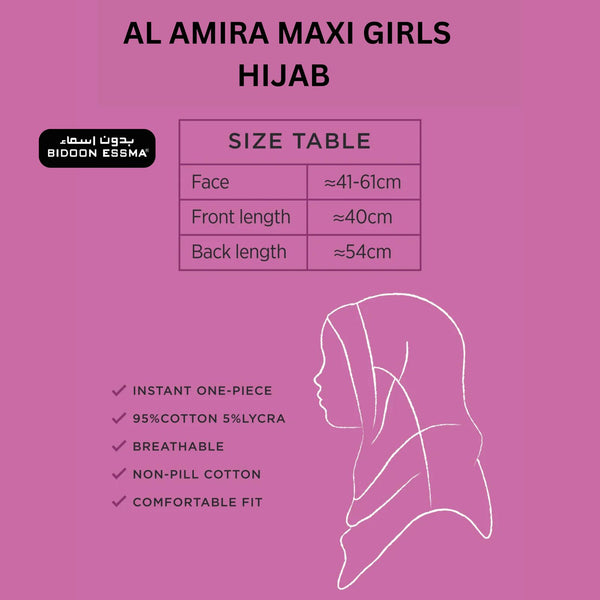 Charcoal Grey Al Amira Maxi Hijab