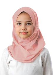 Al Amira Hijab Girls-Plain Jersey Cotton - Papaya Punch