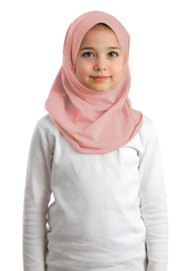 Al Amira Hijab Girls-Plain Jersey Cotton - Papaya Punch
