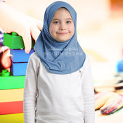 Al Amira Hijab Girls-Plain Jersey Cotton - Light Blue